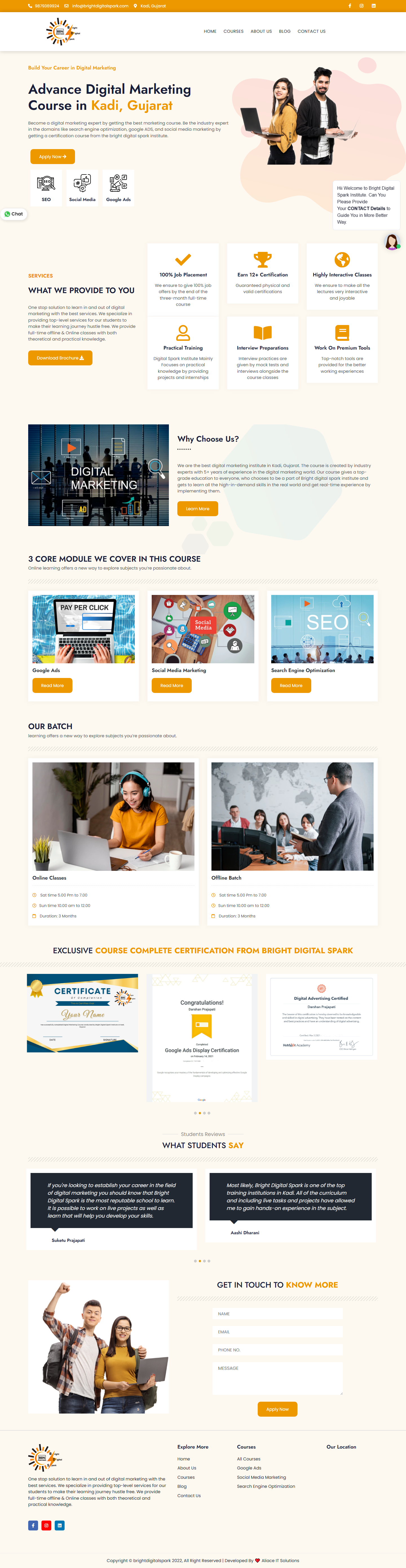 Bright Digital Spark Full Page Screenshot