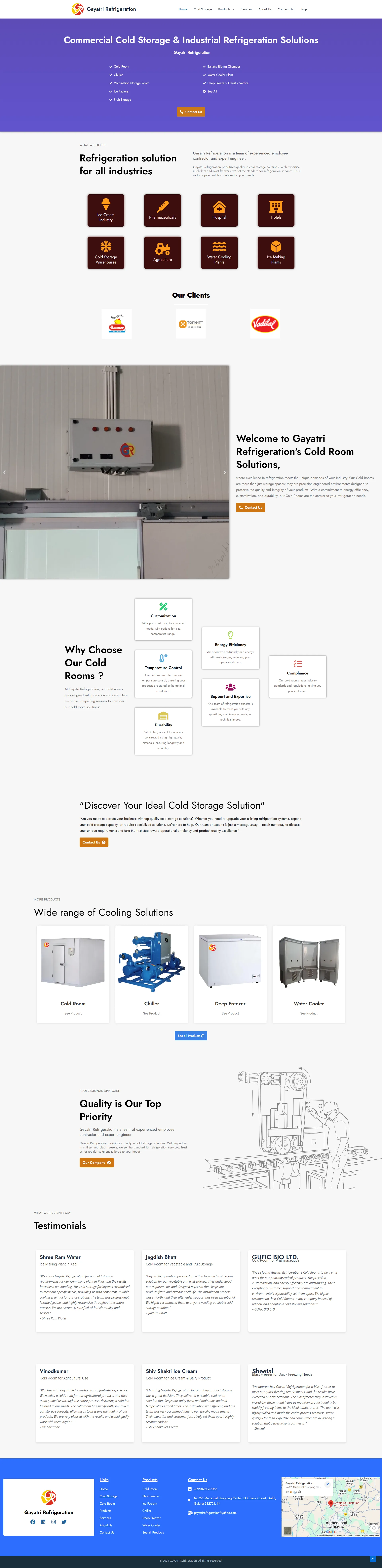 Gayatri Refrigeration Screenshot