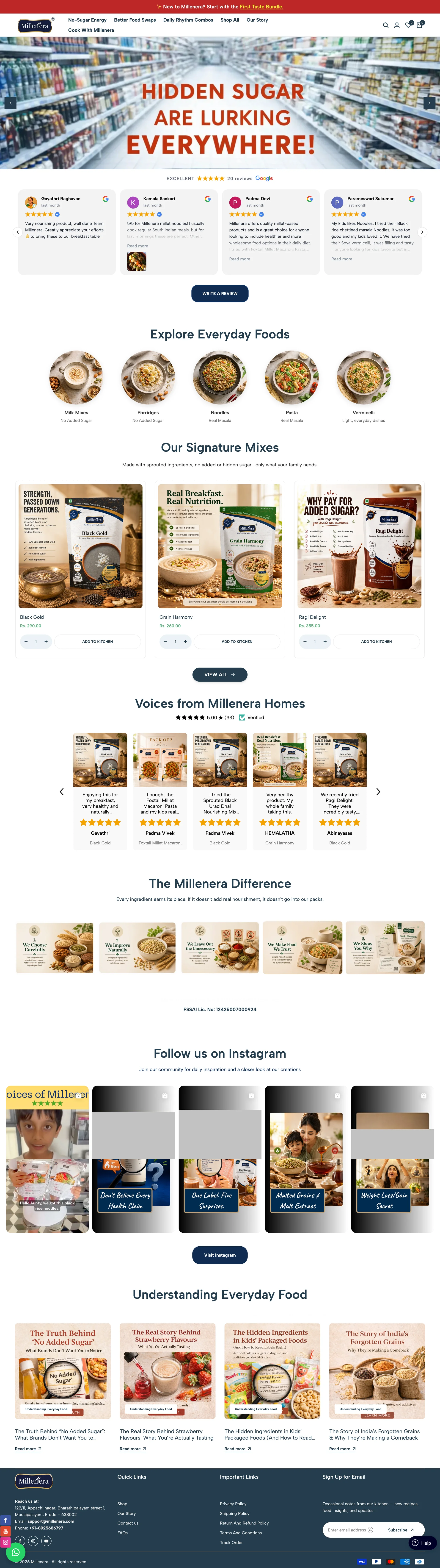 Millenera Full Page Screenshot