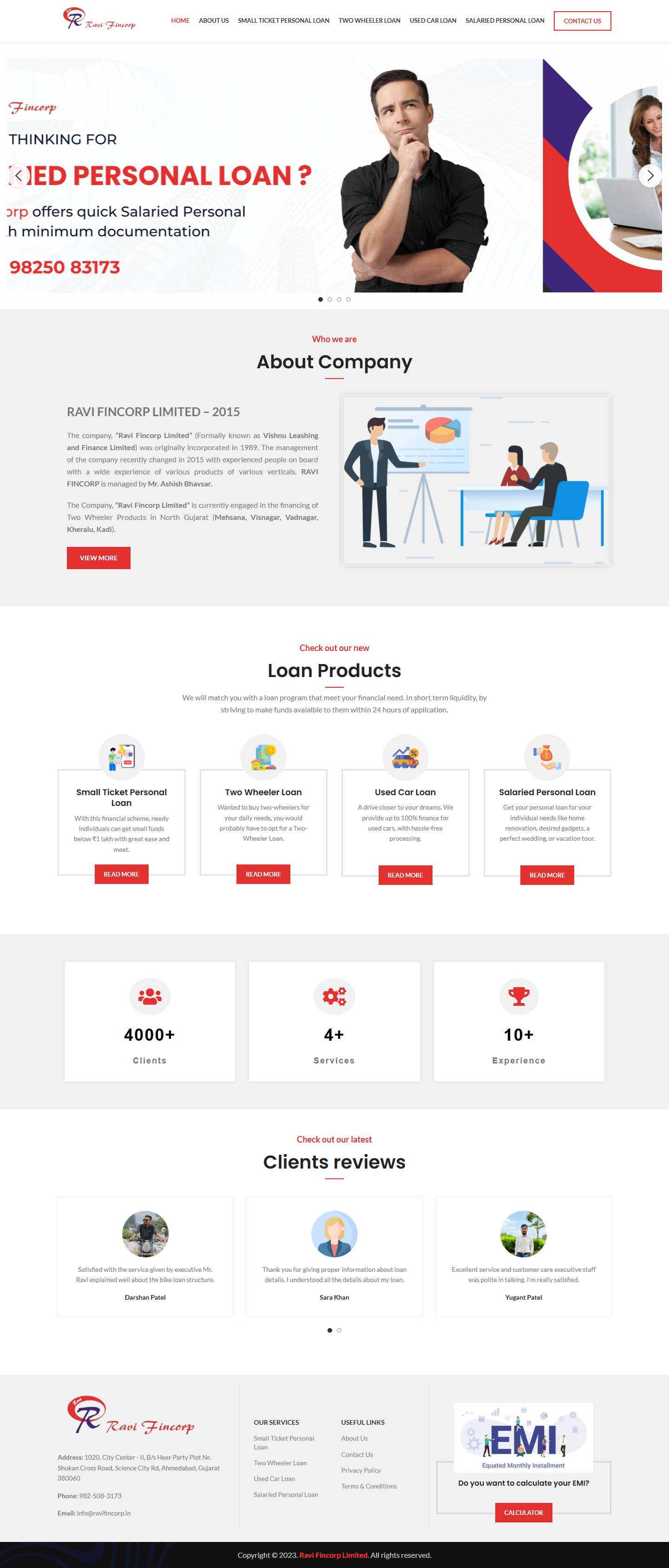 Ravi Fincorp Full Page Screenshot
